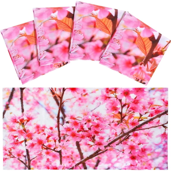 4 Pack Fluorescent Light Covers 4 x 2 Feet Magnetic Light Cover for Drop Ceiling, Fluorescent Ceiling Shade Filters for Office Classroom Home Hospital Decor(Cherry Blossoms)