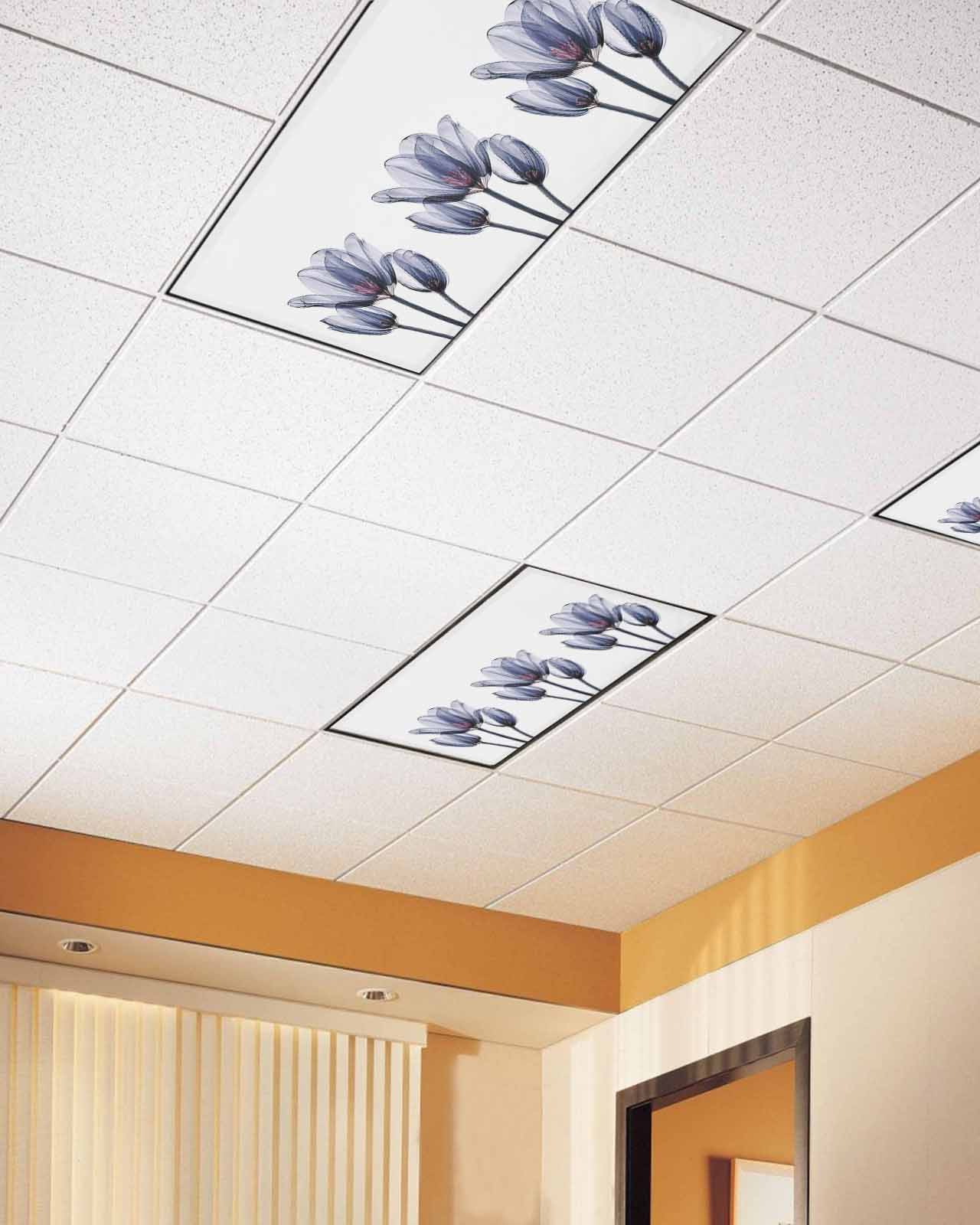 Office Light Diffusers 4 Pack Fluorescent Light Covers - 4ft X 2ft ...