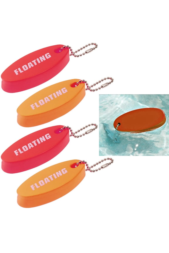 4 Pack Foam Floating Keychain Float Key Ring Key Float Boating Fishing Sports