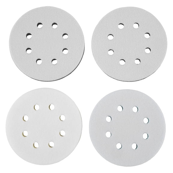 4 Pack Foam Sanding Pads for Orbital Sander, 5 Inch 8 Holes Orbital Sander Surfprep Foam Pad