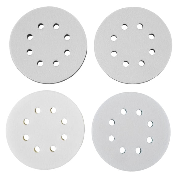 4 Pack Foam Sanding Pads for Orbital Sander, 5 Inch 8 Holes Sander Surfprep Pad