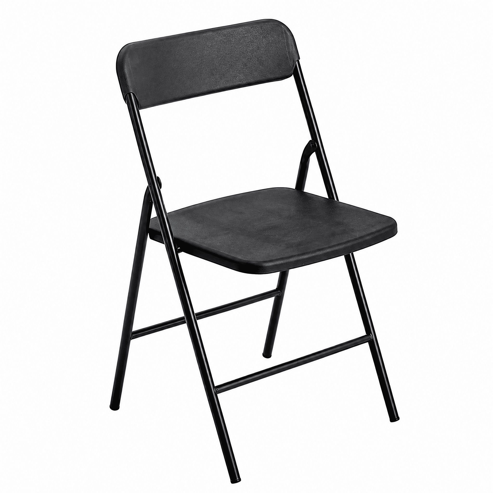 4-Pack Folding Chairs, PP Cushion, Heavy-Duty Steel, 350 LBS Capacity, Stackable, No Assembly