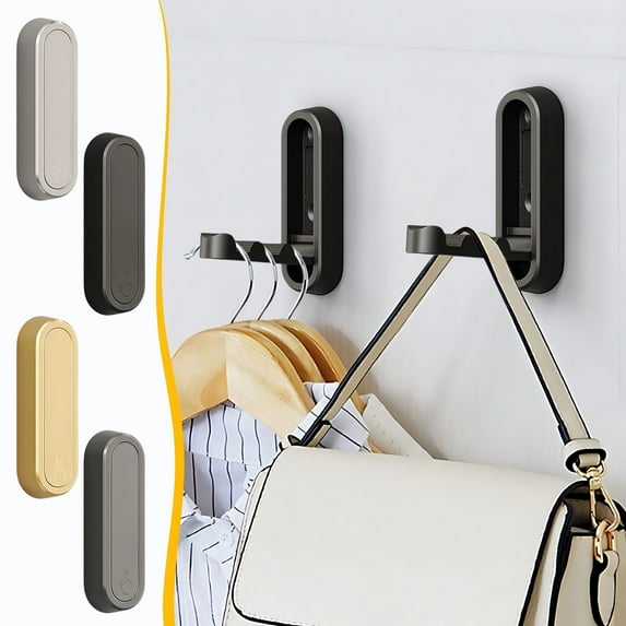4 Pack Folding Coat Hook, Foldable Hook, Folding Wall Hook for Hanging Coats, Towel, Hangers, Hat, Backpacks, Flip Down Hook, Heavy Duty Wall Hooks Zinc Alloy Folding Hook