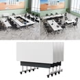 thumbnail image 1 of 4 Pack Folding Conference Table, 61 Inch Mobile Training Table with Wheels,Business Style Flip Top Seminar Tables for Small Office Meeting Room Classroom（White Gray）, 1 of 8