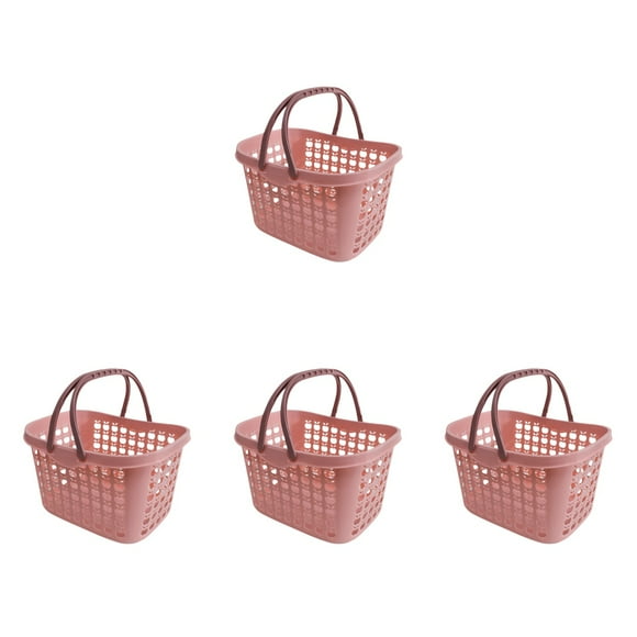 4 Pack Food Storage Basket Reusable Shopping Fruit Child Pink
