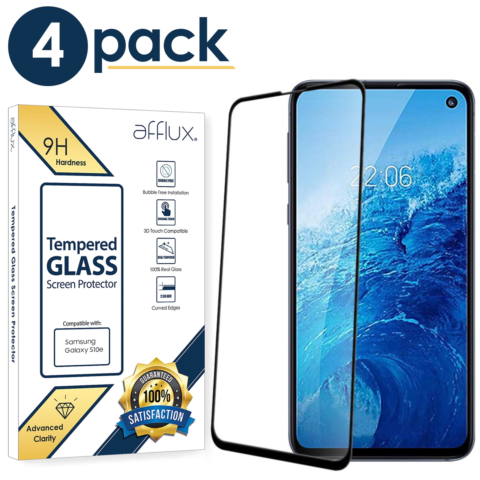 [4 Pack] For Samsung Galaxy S10e Tempered Glass Screen Protector Anti