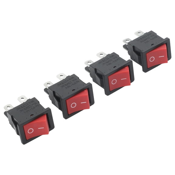 4 Pack For TOGGLE Rocker ON Off Switch For QSP Pro QPL45 12 Gal Wet Dry Vacuum, ABS Waterproof Replacement Part