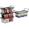 4 Pack Freezer Organizer Bins Fit 7 Cu.Ft Freezer, 1 Hanging Bin for