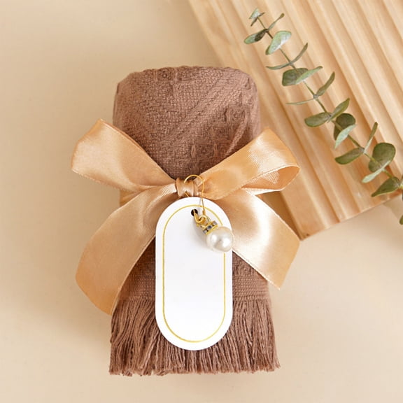 4 Pack Fringed Guest Towel Gift Set, Wedding Bridesmaid Favor, Personalized Hand Towel with Tassel, Decorative Cotton Towel for Home Decor, Practical Welcome Gift for Party Hostess