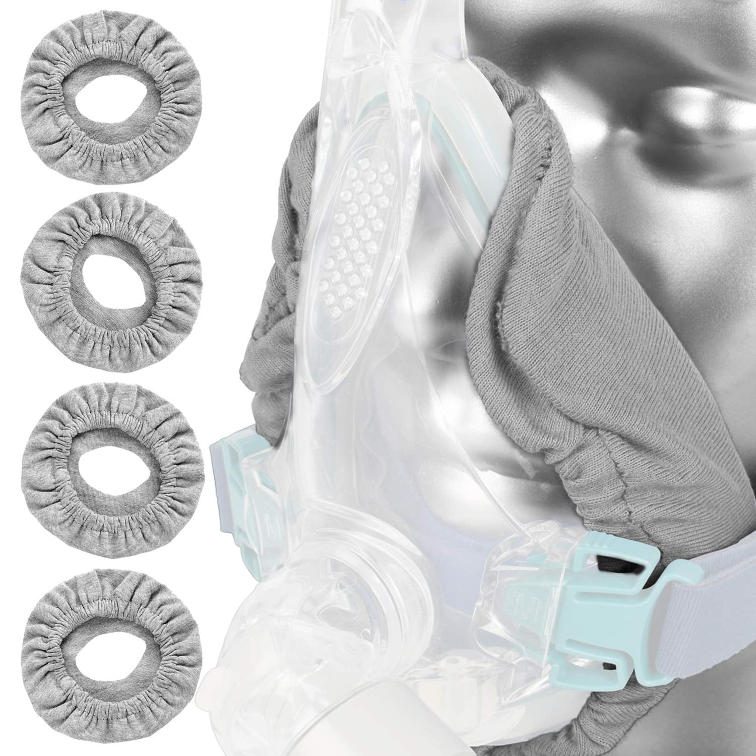 4 Pack - Full Face CPAP Mask Liners - Reusable, Reduces Air Leaks and Blisters - Fits Most Types of Full Face CPAP Masks by IMPRESA