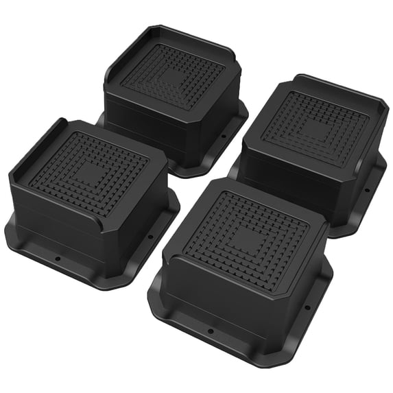 4 Pack Furniture Risers 2 Inch, Adjustable Bed Risers Heavy Duty for Table Desk Couch Chair Sofa Cabinet Bed Legs Dorm, Square Stackable Bed Raisers Blocks Lift Height