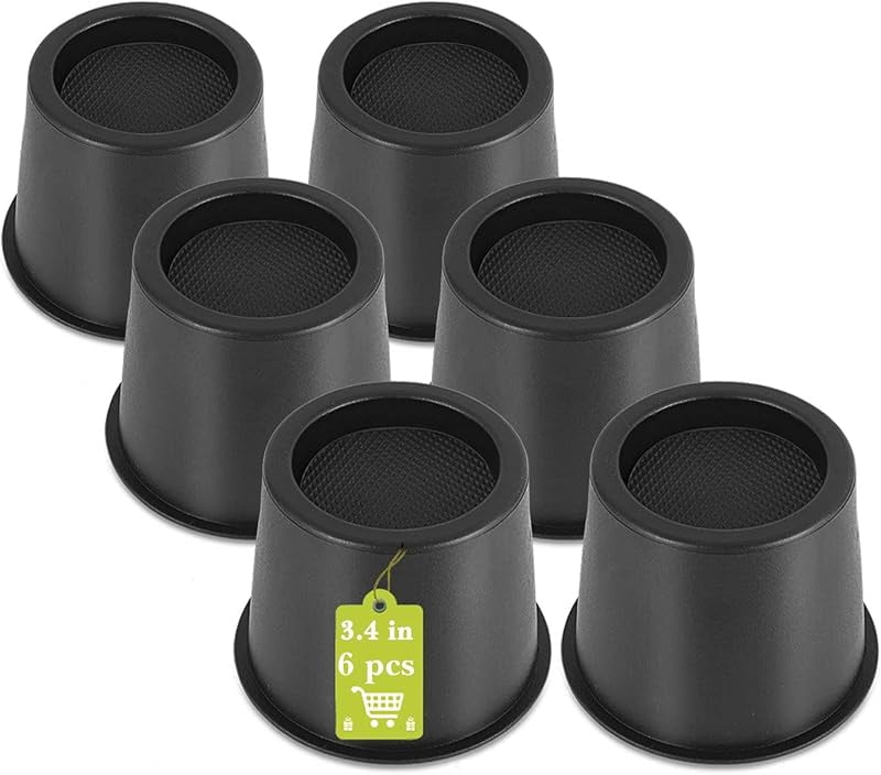 4 Pack Furniture Risers 4 Inch, Bed Risers Heavy Duty for Table Desk ...