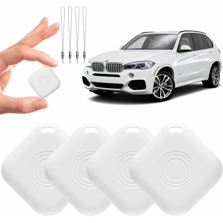 4 Pack GPS Tracker for Vehicles (2nd Generation), Mini GPS Tracker for Vehicles, No Subscription No Monthly Fee Work with Find My (iOS Only), up to 1.5X Precision Finding Range