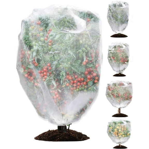 4 Pack Garden Mesh Netting,39.4"X31.5" Garden Netting Barrier,Netting for Plant with Drawstring,Protection Net Covers Bags for Vegetables,Tree