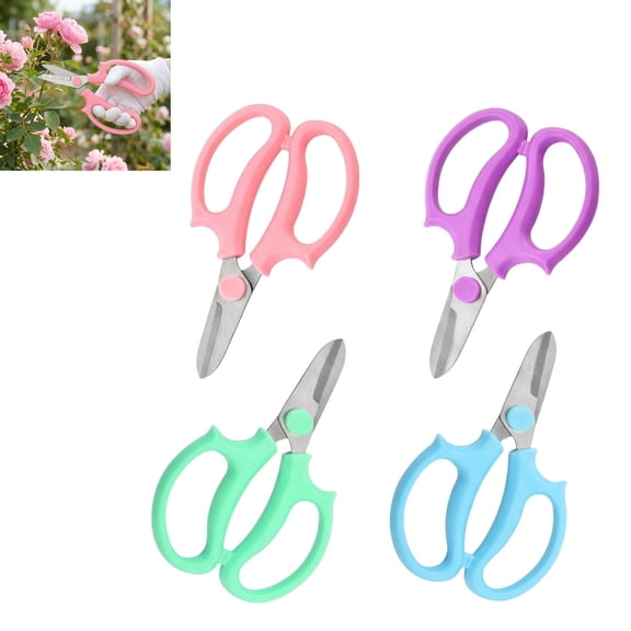 Garden Scissors & Floral Shears Tree trimmer, 4 Pack Carbon Steel Pruning Shears for Plant Trimming