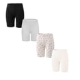 thumbnail image 1 of 4 Pack Girls Bike Shorts Athletic Soccer Running Activewear Sports Cycle Shorts with Pockets, 6-7 Years, 1 of 3