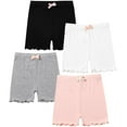 thumbnail image 1 of 4 Pack Girls Cartwheel Shorts Toddler Girl Bike & Summer Breathable Comfy Under Dress Shorts 4-14 Y, 1 of 7