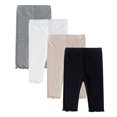 thumbnail image 1 of 4 Pack Girls Leggings Cropped Leggings Toddler Footless Girls Pants Stretchy Basic Leggings 2-10Y, 1 of 10