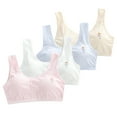 4 Pack Girls Padded Training Bras Cotton Bras Breathable Padded Bra for