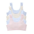 thumbnail image 1 of 4 Pack Girls Padded Training Bras Cotton Bras Wireless Light Straps Girls Sports Bras Padded Bras for Girls 10-16, 1 of 1