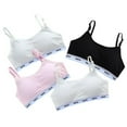 thumbnail image 1 of 4 Pack Big Girls' Adjustable Training Bra Flex Fit Seamless Breathable Padded Girls Bralette Bras for Girls 10-16, 1 of 3