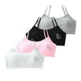 thumbnail image 1 of 4 Pack Big Girls Bra Comfort Flex Cotton Bras Cami Bralettes Padded Bra for Teens Padded Bras for Girls 10-16, 1 of 4