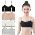 thumbnail image 1 of 4 Pack Big Girls Bra Comfort Flex Flex Fit Seamless Cami Bralettes Training Bra for Girls Bras for Teen Girls Fit for 6-14 Years Teen, 1 of 5