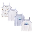 thumbnail image 1 of 4 Pack Girls Undershirts Camisole Tank Tops Sleeveless Scoop Neck Soft Strap Cotton for Toddler Girls Dance Class Gymnastics 2T-12Years, 1 of 5
