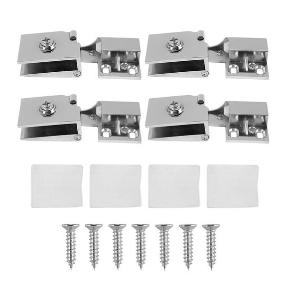 4 Pack Glass Door Hinges Glass Cabinet Door Hinge Glass Wine Cabinet Hinge Glass Display Hinge