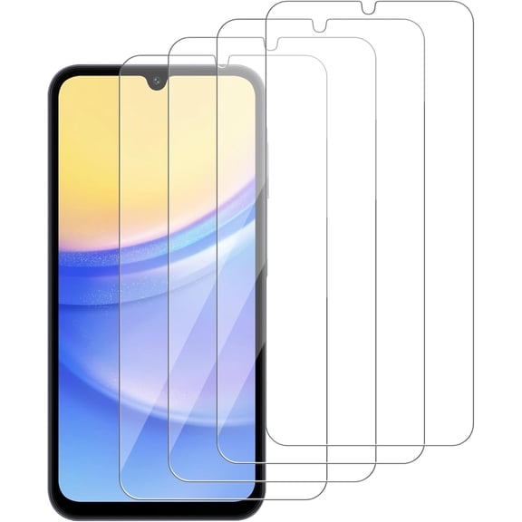 4 Pack Glass Screen Protector Compatible for Samsung Galaxy A15 5G /A15 4G 6.5 Inches [9H Hardness]-HD Tempered Glass, A156M/DSN 6.5",Scratch Resistant,Easy Install A156u SM-A156vl