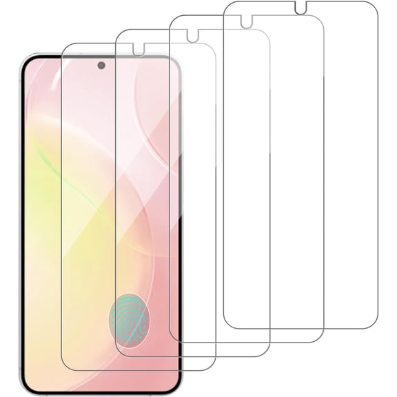4 Pack Glass Screen Protector Compatible for Samsung Galaxy S23 FE/SM-s711u [9H Hardness]-HD Screen Tempered Glass, Scratch Resistant,Easy Install [Case Friendly]