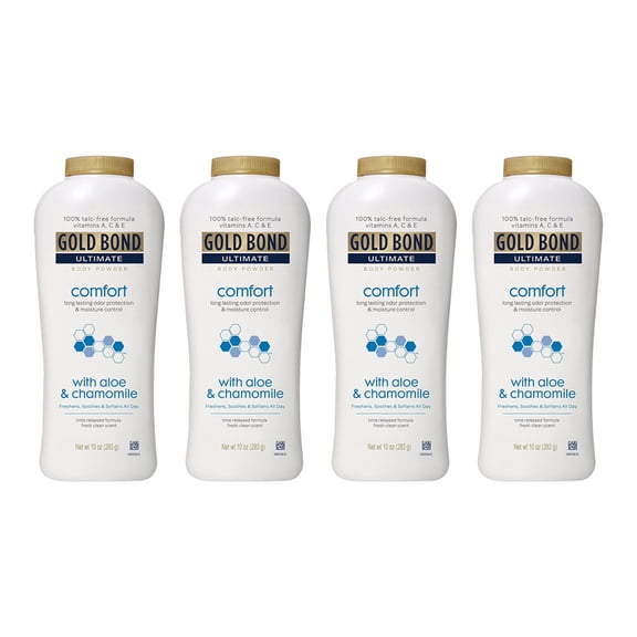 4 Pack Gold Bond Ultimate Comfort Body Powder Aloe 10 oz Talc-Free