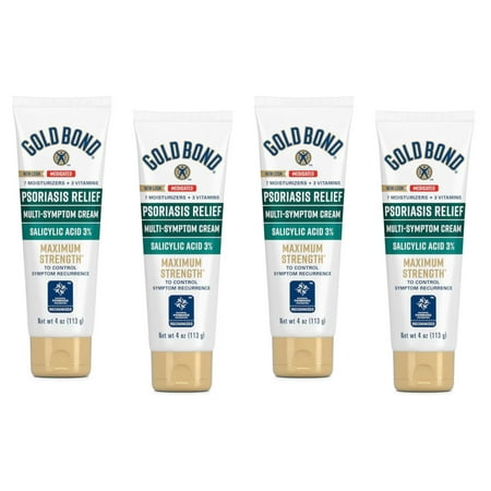 4 Pack Gold Bond Ultimate Multi-Symptom Psoriasis Relief Cream 4.0 oz Each