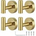 thumbnail image 1 of 4 Pack Gold Color Bathroom Hooks, 1 of 5