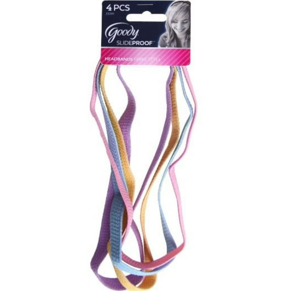 4 Pack - Goody Slide Proof Stayput, Girls Thin No Slide 4 ea