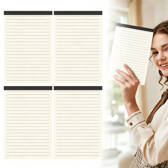 4 Pack Graph Paper Pad, 4x4 Graph Ruled Grid Paper Pad, Blueprint Quadrille Pad, Easy Tear Off, Grid Pad Notebook, White 80 GSM Graph Paper
