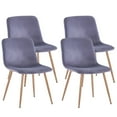 4Pack Gray Modern Dining Chairs, Comfortable & Stylish for Restaurant