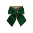 thumbnail image 1 of 4 Pack Green Christmas Bows for Gift Wrapping, Decorative Velvet Gift Bows with Twist Tie for Presents, Tree, Wreath & Holiday Decorations, 7.87" x 10.24", 1 of 6