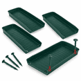 4 Pack Green Gutter Downspout Extensions, Rain Splash Block Diverter ...
