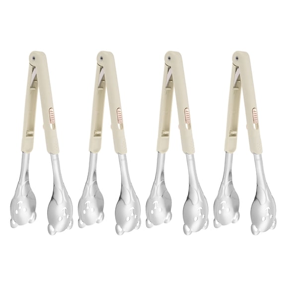 4-Pack Grill Tongs, 2.4 Inch Anti-Scald Stainless Steel Locking Tongs for Cooking/Outdoor Barbecue [Bear-Shaped]
