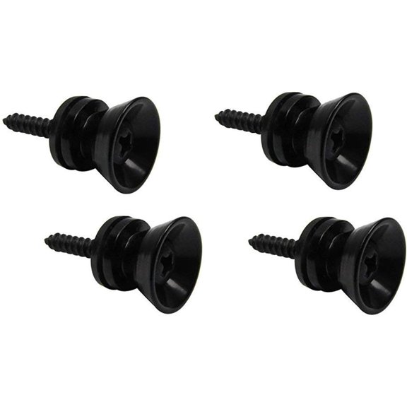 4 Pack Guitar Strap Buttons, Metal Lock Pins with Protective Gaskets for Electric, Acoustic, and Bass Guitars