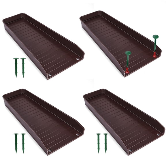 4 Pack Gutter Downspout Extensions,Rain Gutter Downspout Splash Block,Downspout Diverter,Down Spout Drain Extension,Gutter Splash Prevention Device for Cement Floor Lawn Ground