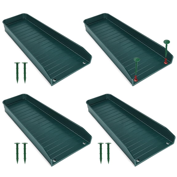 4 Pack Gutter Downspout Extensions,Rain Gutter Downspout Splash Block,Downspout Diverter,Down Spout Drain Extension,Gutter Splash Prevention Device for Cement Floor Lawn Ground