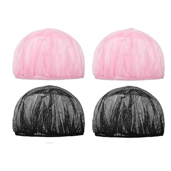 4-Pack Hair Care Sleep Cap,Breathable Mesh Snood Cap for Protecting Long,Polyester Hairnet Snoods Wrap Head Protector for Home