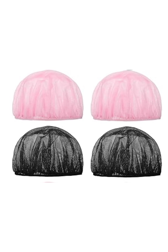 4-Pack Hair Care Sleep Cap,Breathable Mesh Snood Cap for Protecting Long,Polyester Hairnet Snoods Wrap Head Protector for Home