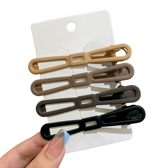4 Pack Hair Clips for Bangs Hair, Hollow Out Long Waved Straight Hairpins