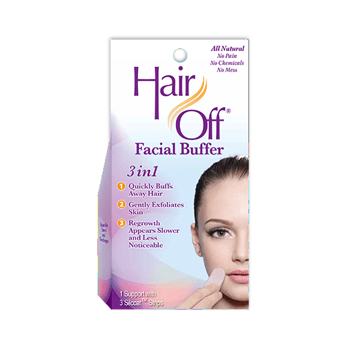 4 Pack Hair Off Facial Buffer, 3 Each