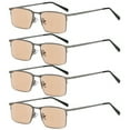thumbnail image 1 of 4 Pack Half Frame Crystal Lenses Tinted Sun Reading Glasses Business Readers Presbyopic glasses, 1 of 3