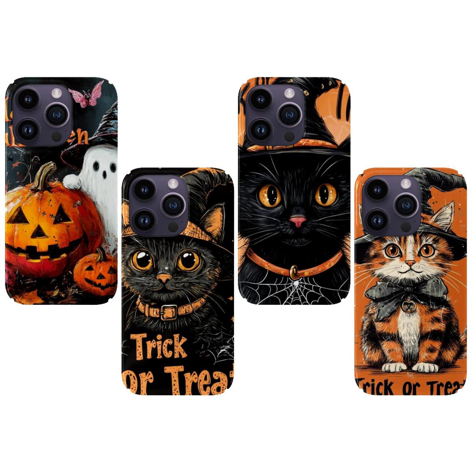 4 Pack Halloween Happy Protective Scratch Resistant Phone Case for