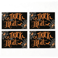 thumbnail image 1 of 4 Pack Halloween Placemats, Mixed Design Trick or Treat Dining Table Mats, Heat‑Resistant Washable Place Mats for Holiday Party Kitchen Table Decor, 1 of 4